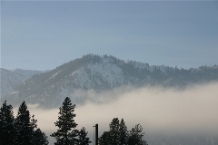Mountains and Fog from the Safeway Parking Lot