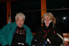 Mom (left) and Betty (right) on the Trolley
