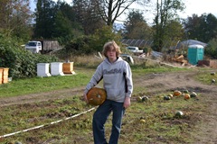 Lucas in the pumpkin patch