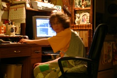 Lucas playing computer games