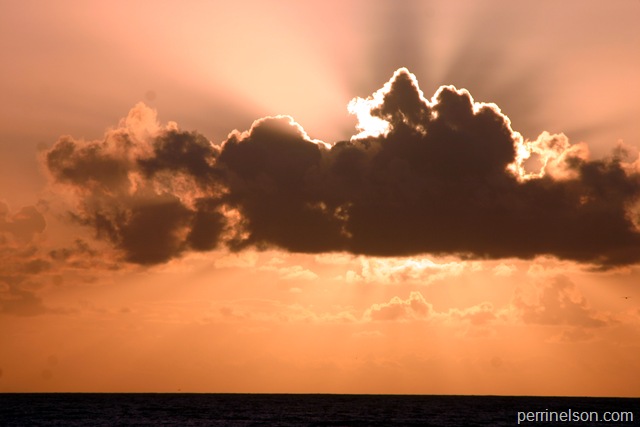 About five minutes before sunset