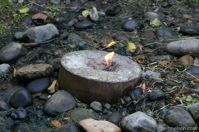 The flaming geyser
