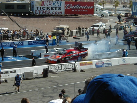 Funny car burnout (Las Vegas, October, 2003)