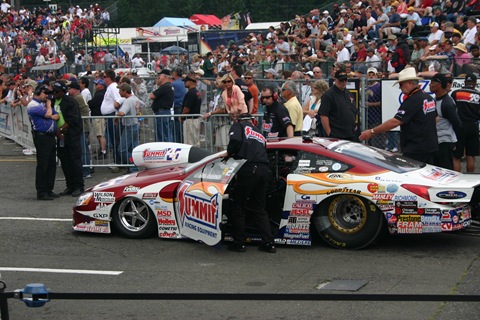 Greg Anderson's Pro Stock car, sponsored by Summit Racing Equipment